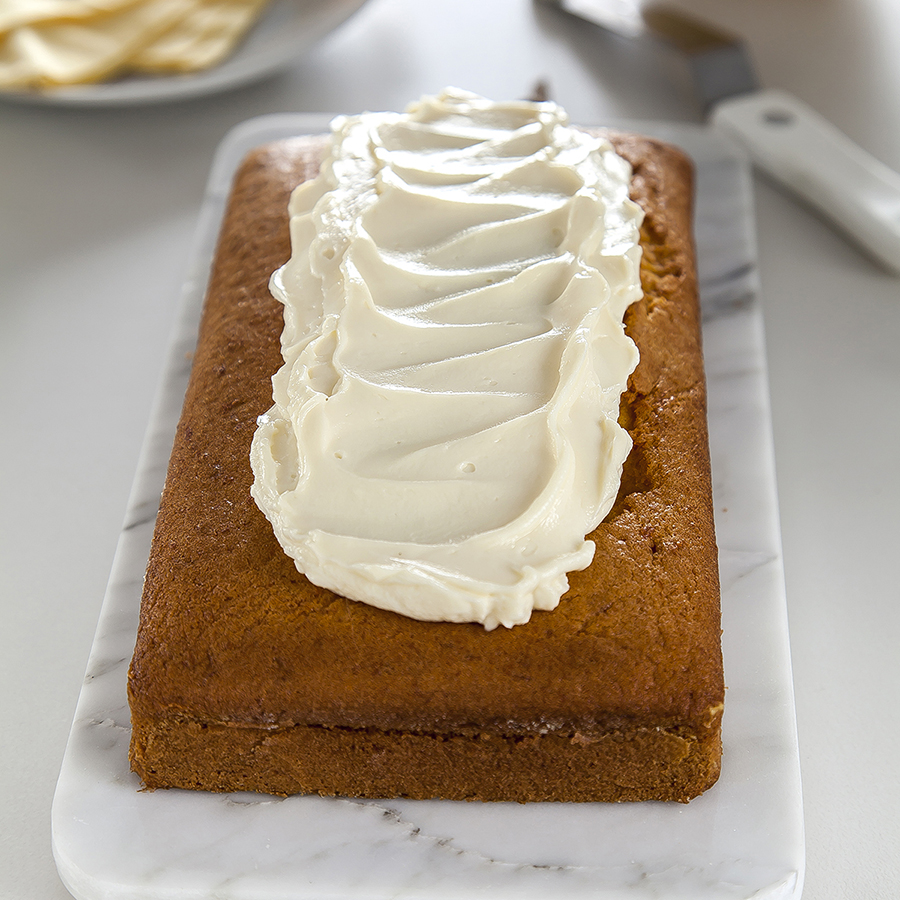 Torta de calabaza y frosting de queso