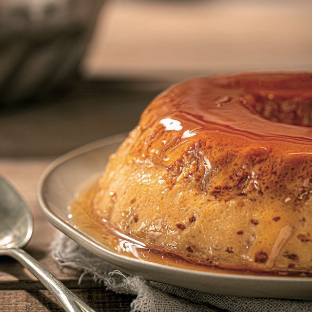 Flan de dulce de leche