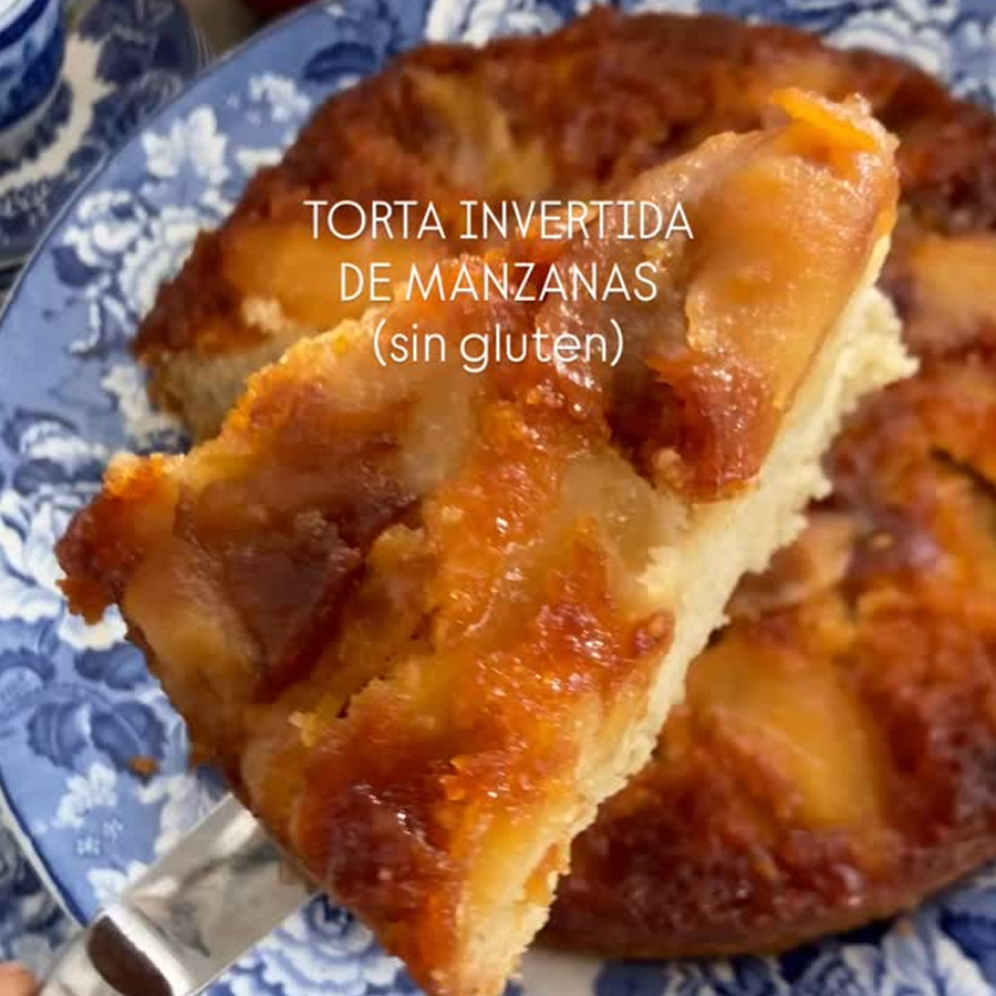Torta invertida de manzanas sin gluten Torta invertida de manzanas sin gluten
